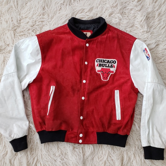 vintage chicago bulls leather jacket